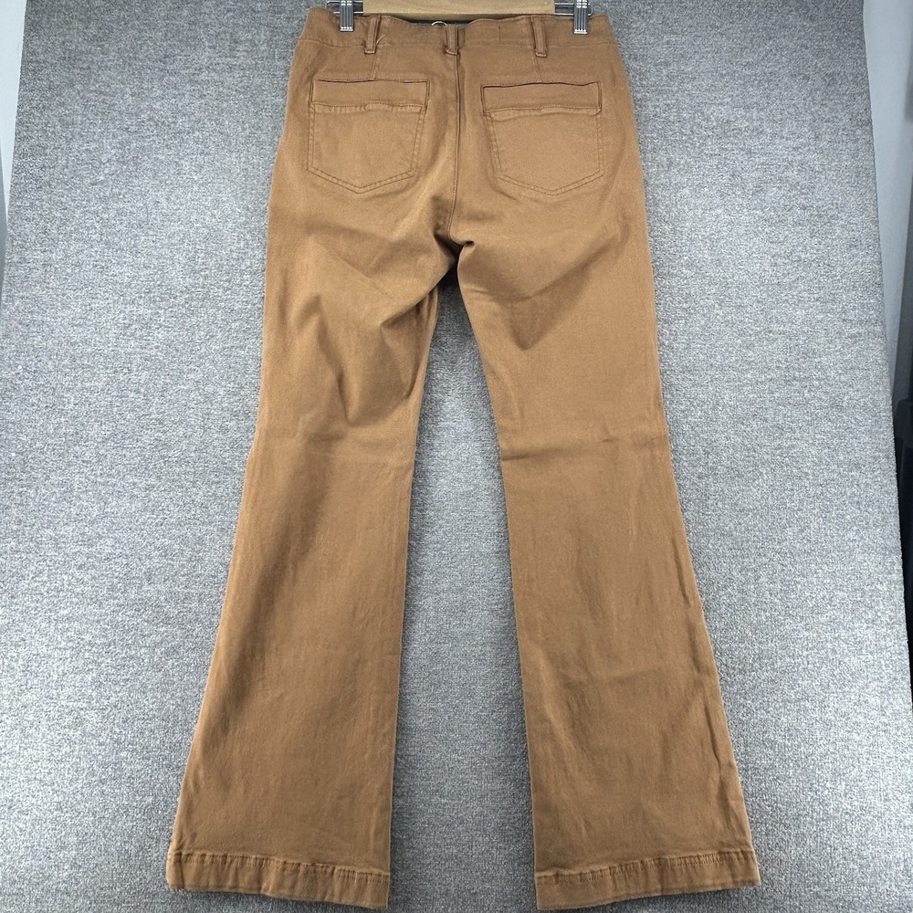 Pilcro Flare Pants Women Size 29 Brown Casual Stretch - Picture 2 of 11